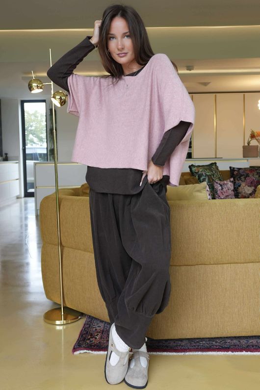 Cooper Needlecord Quirky Cocoon Pant Coffee Bean  /14 =